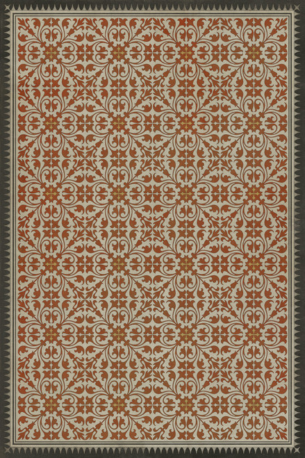 Classic Pattern 21 Painting the Roses Red - vinyl floor cloth sizes 20x30, 24x36, 30x44, 38x56, 52x76, 70x102