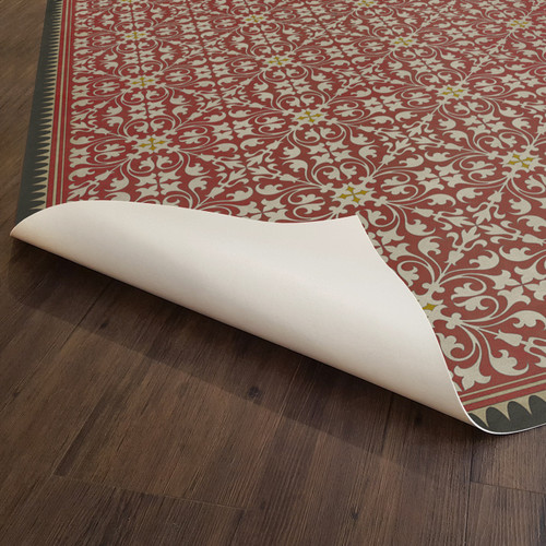 Classic Pattern 21 The Red Queen - vinyl floor cloth underside 