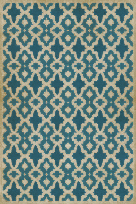 Classic Pattern 31 The Blue Mosque - vinyl floor cloth sizes 20x30, 24x36, 30x44, 38x56, 52x76, 70x102