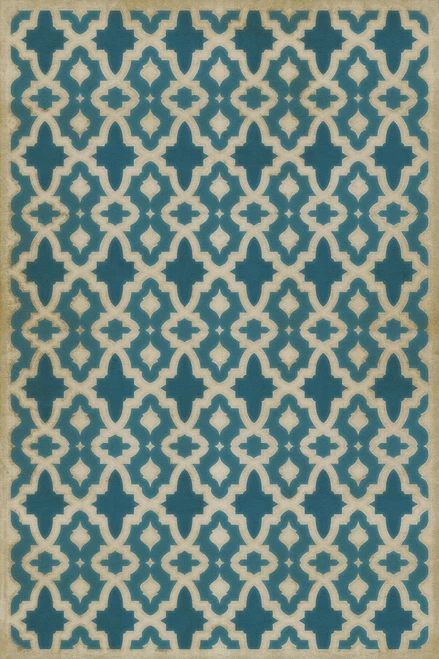 Classic Pattern 31 The Blue Mosque - vinyl floor cloth sizes 20x30, 24x36, 30x44, 38x56, 52x76, 70x102, 84x120