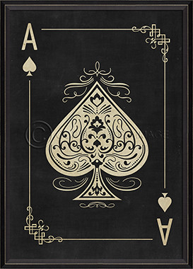 Ace of Spades white on black (91414) Spicher and Company