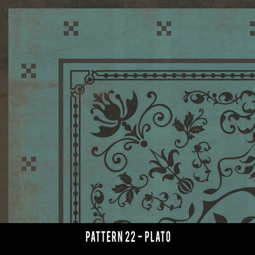 Pattern 22 Plato - vinyl floor cloth swatch sample