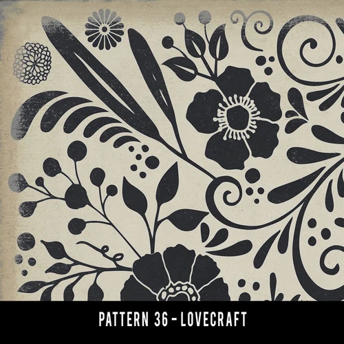 Pattern 36 Lovecraft - vinyl floor cloth swatch sample
