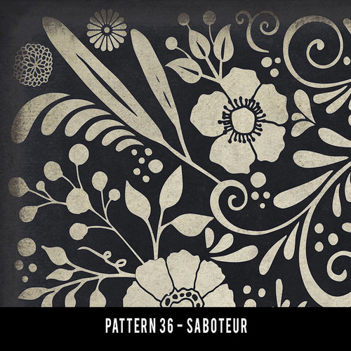 Pattern 36 Saboteur - vinyl floor cloth swatch sample