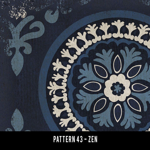 Pattern 43 Zen - vinyl floor cloth swatch sample