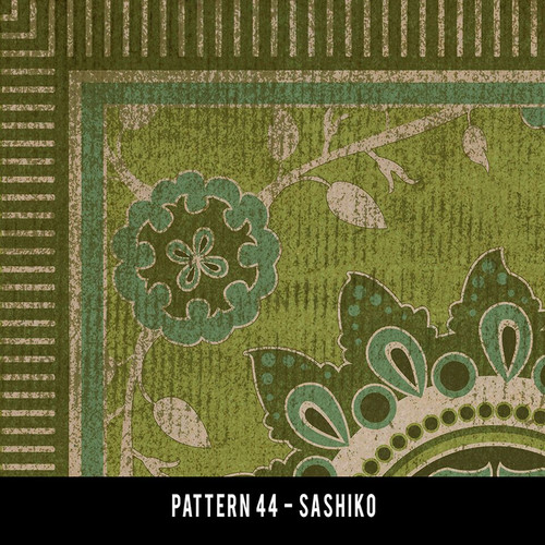 Pattern 44 Sashiko - vinyl floor cloth swatch sample