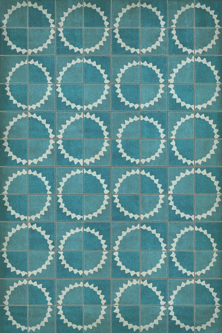 Pattern 46 Stellar - vinyl floor cloth sizes 20x30, 24x36, 30x44, 38x56, 52x76, 70x102