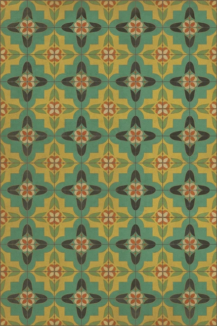 Pattern 33 Ballyhoo - vinyl floor cloth sizes 20x30, 24x36, 30x44, 38x56, 52x76, 70x102