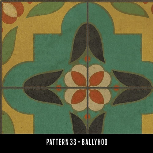 Pattern 33 Ballyhoo - vinyl floor cloth swatch sample
