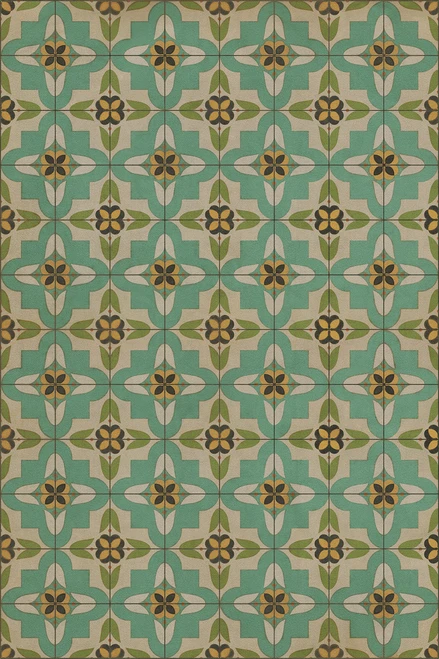 Pattern 33 I Am Not a Bumblebee - vinyl floor cloth sizes 20x30, 24x36, 30x44, 38x56, 52x76, 70x102