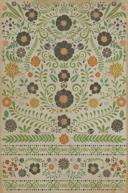 Pattern 36 Prettiest Weeds - vinyl floor cloth, Image for all rectangle sizes