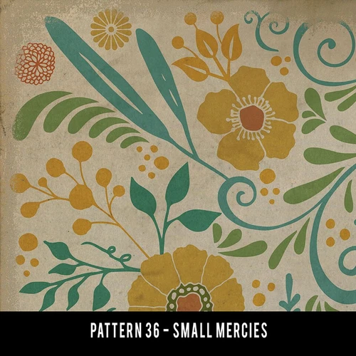 Pattern 36 Small Mercies - vinyl floor cloth swatch sample