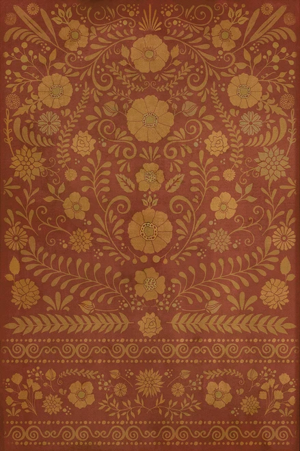 Pattern 36 The Red Carpet - vinyl floor cloth, Image for all rectangle sizes 