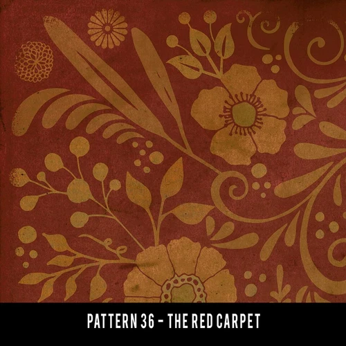 Pattern 36 The Red Carpet - vinyl floor cloth swatch sample