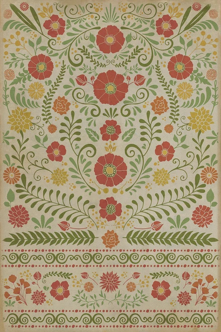 Pattern 36 Where to be Happiest - vinyl floor cloth, Image for all rectangle sizes