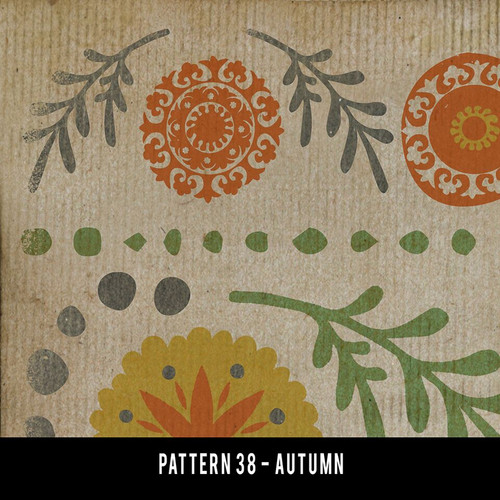 Pattern 38 Autumn - vinyl floor cloth swatch sample