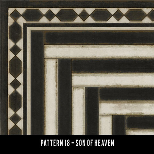 Pattern 18 Son of Heaven - vinyl floor cloth swatch sample