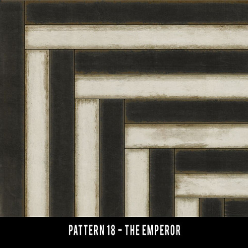 Pattern 18 The Emperor - vinyl floor cloth swatch sample