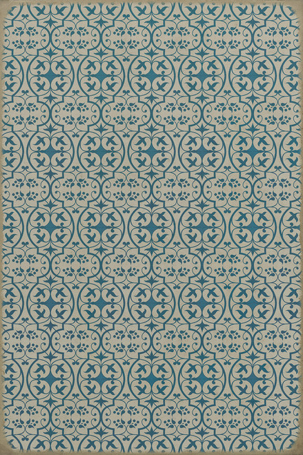 Pattern 51 China Cup - vinyl floor cloth sizes 20x30, 24x36, 30x44, 38x56, 52x76, 70x102, 84x120