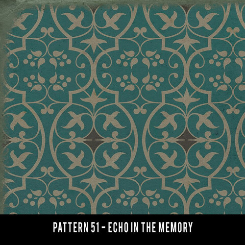Pattern 51 Echo in the Memory - vinyl floor cloth swatch sample