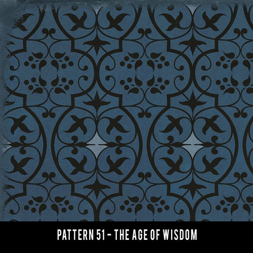 Pattern 51 The Age of Wisdom - vinyl floor cloth swatch sample