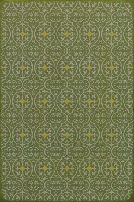 Pattern 51 The Spring of Hope - vinyl floor cloth sizes 20x30, 24x36, 30x44, 38x56, 52x76, 70x102, 84x120
