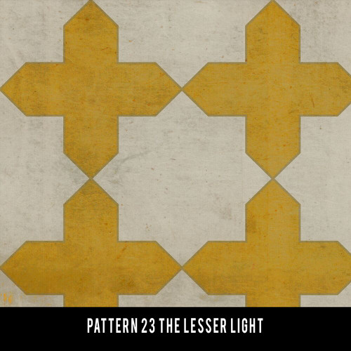 Pattern 23 The Lesser Light - vinyl floor cloth swatch sample
