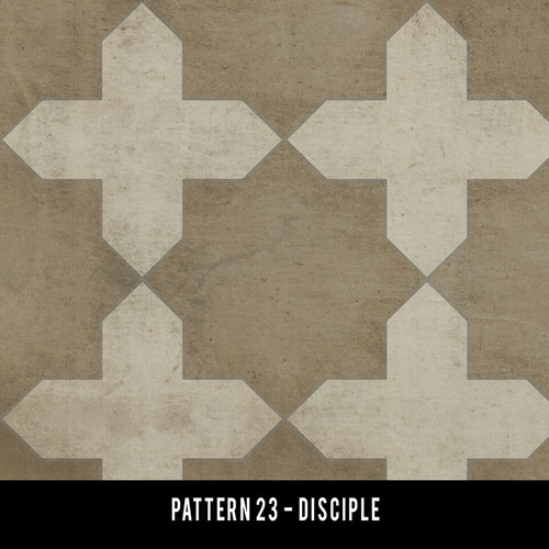 Pattern 23 Disciple - vinyl floor cloth swatch sample