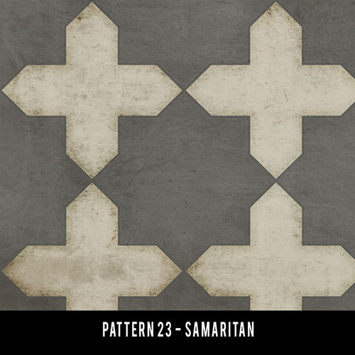 Pattern 23 Samaritan - vinyl floor cloth swatch sample