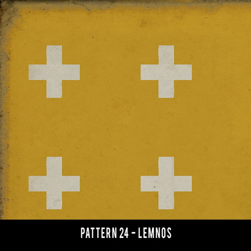 Pattern 24 Lemnos - vinyl floor cloth swatch sample