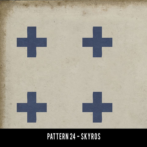 Pattern 24 Skyros - vinyl floor cloth swatch sample