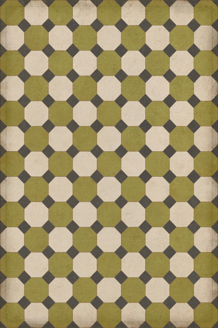 Williamsburg Octagons Sherman - vinyl floor cloth sizes 20x30, 24x36, 38x56, 52x76, 70x102