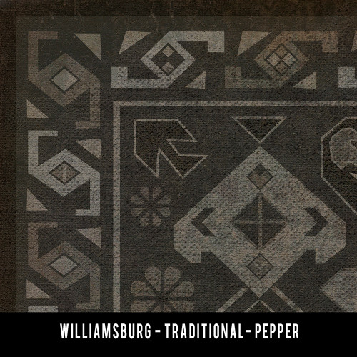 Traditional Pepper - vinyl floor cloth swatch sample