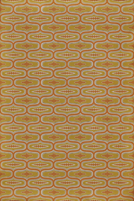 Williamsburg Wavy Lines Goldsmith - vinyl floor cloth sizes 20x30, 24x36, 38x56, 52x76, 70x102