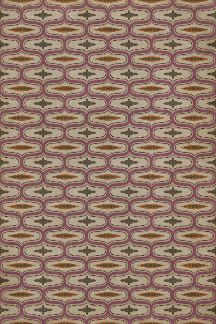 Williamsburg Wavy Lines Voltaire - vinyl floor cloth sizes 20x30, 24x36, 38x56, 52x76, 70x102