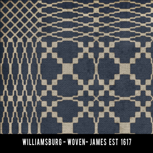 Williamsburg Woven James - vinyl floor cloth swatch sample