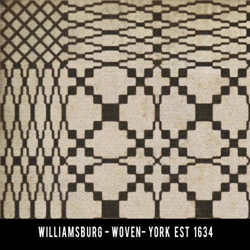 Williamsburg Woven York - vinyl floor cloth sample swatch
