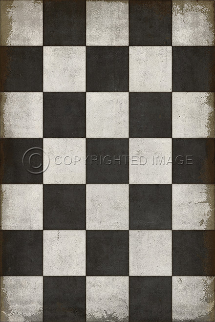 pattern 7 checkered past quick ship vinyl floor cloth
