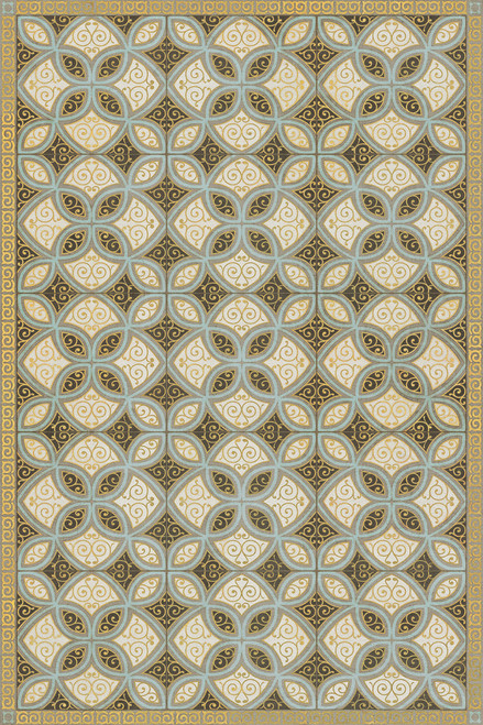 Pattern 25 Gustav - vinyl floor cloth sizes 20x30, 24x36, 30x44, 38x56, 52x76, 70x102