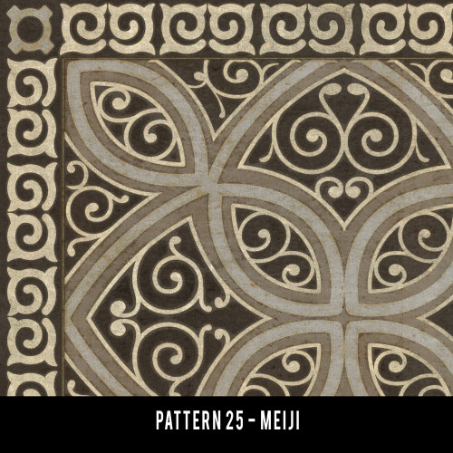 Pattern 25 Meiji - vinyl floor cloth swatch sample