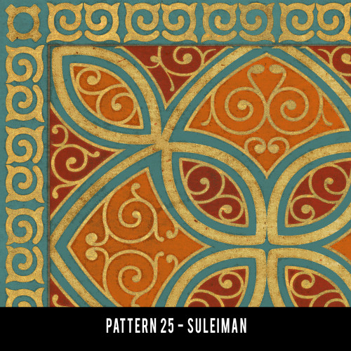Pattern 25 Suleiman - vinyl floor cloth swatch sample