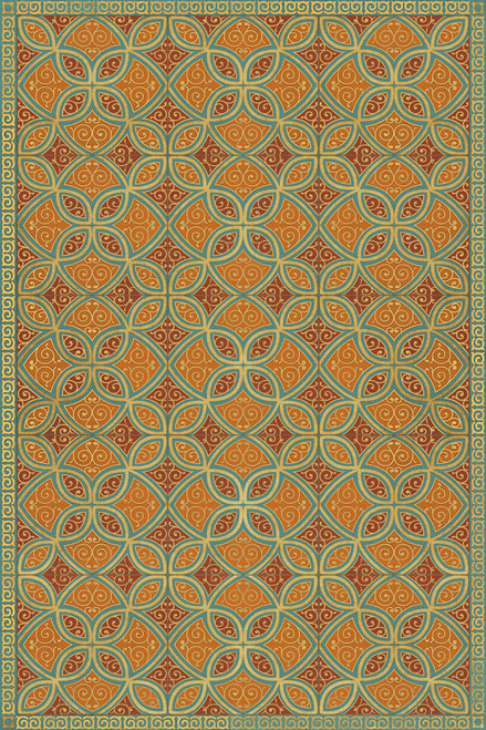Pattern 25 Suleiman - vinyl floor cloth sizes 20x30, 24x36, 30x44, 38x56, 52x76, 70x102