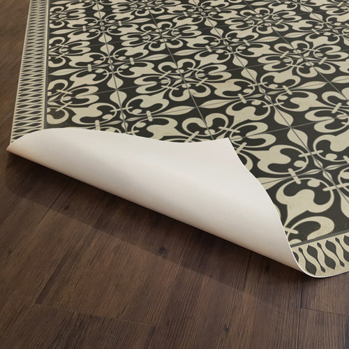 Classic Pattern 55 Gates of Horn and Ivory - vinyl floor cloth underside 
