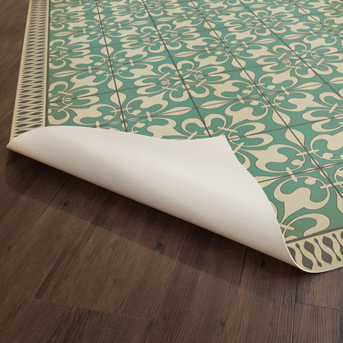 Classic Pattern 55 As the Clouds Go By - vinyl floor cloth underside 