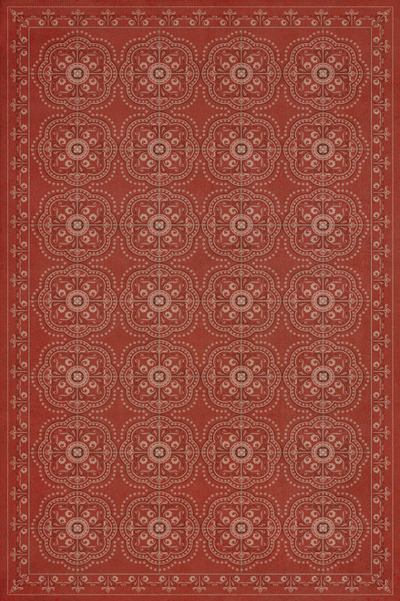 Pattern 28 Red Bandana - vinyl floor cloth sizes 20x30, 24x36, 30x44, 38x56