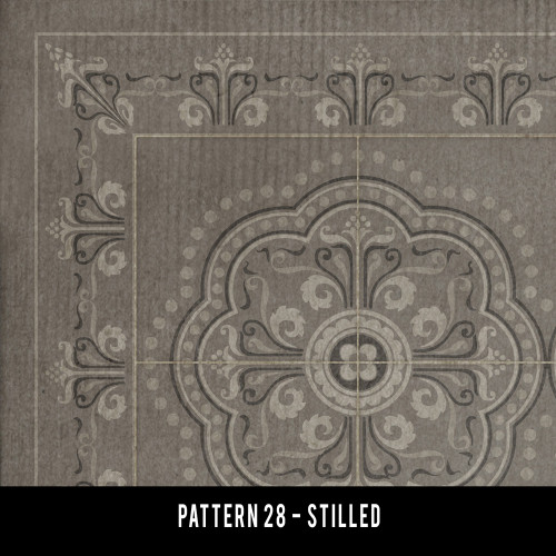 Pattern 28 Stilled - vinyl floor cloth swatch sample