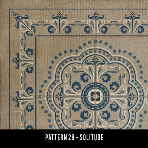 Pattern 28 Solitude - vinyl floor cloth swatch sample