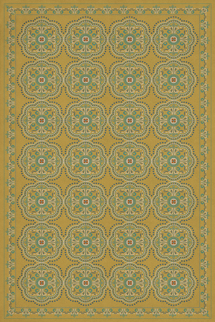 Pattern 28 The Walking Truth - vinyl floor cloth sizes 20x30, 24x36, 30x44, 38x56