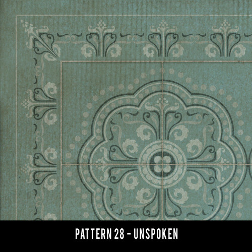 Pattern 28 Unspoken - vinyl floor cloth swatch sample