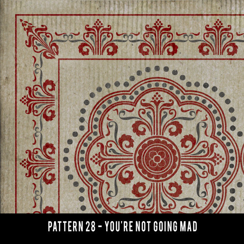 Pattern 28 You're Not Going Mad - vinyl floor cloth swatch sample